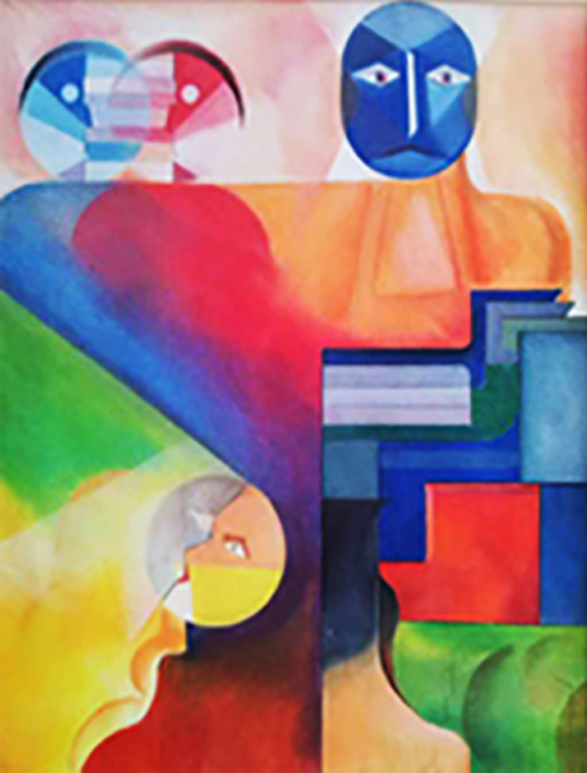 Pintura Contemporánea ceramica, Pastel sobre papel