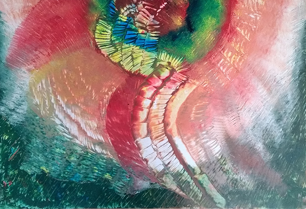 Pintura Contemporánea Circulo de amor, Oleo sobre polypapel