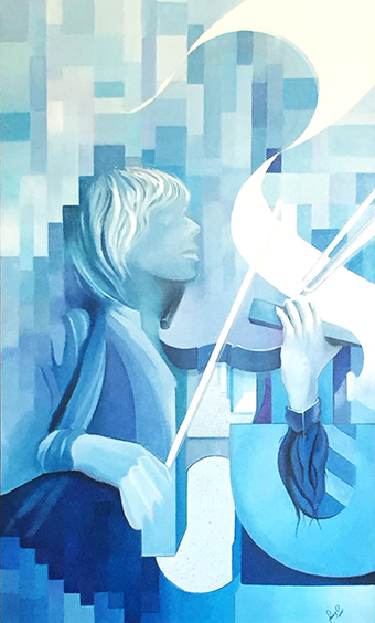 Pintura Contemporánea Concierto, Oleo sobre tela