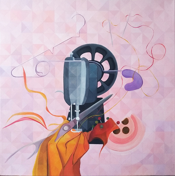 Pintura Contemporánea Diamante, Oleo sobre tela