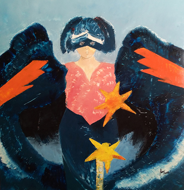 Pintura Contemporánea Homenaje a Obregon, Oleo sobre polypapel